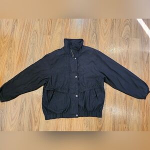 Vintage 90s Giacca Charcoal Gray Bomber Jacket